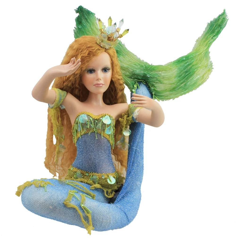 32"H Porcelain Fantasy Mermaid Doll