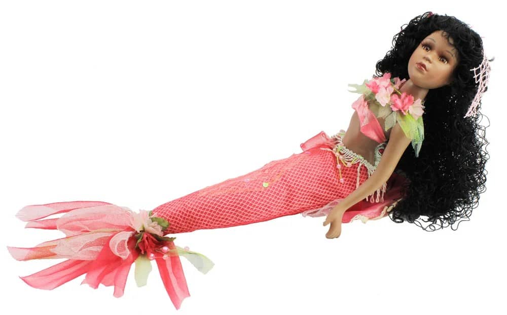 28"L South Seas Porcelain Mermaid Doll