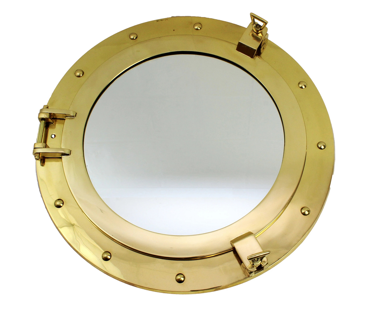 20"Dia Solid Brass Porthole Mirror
