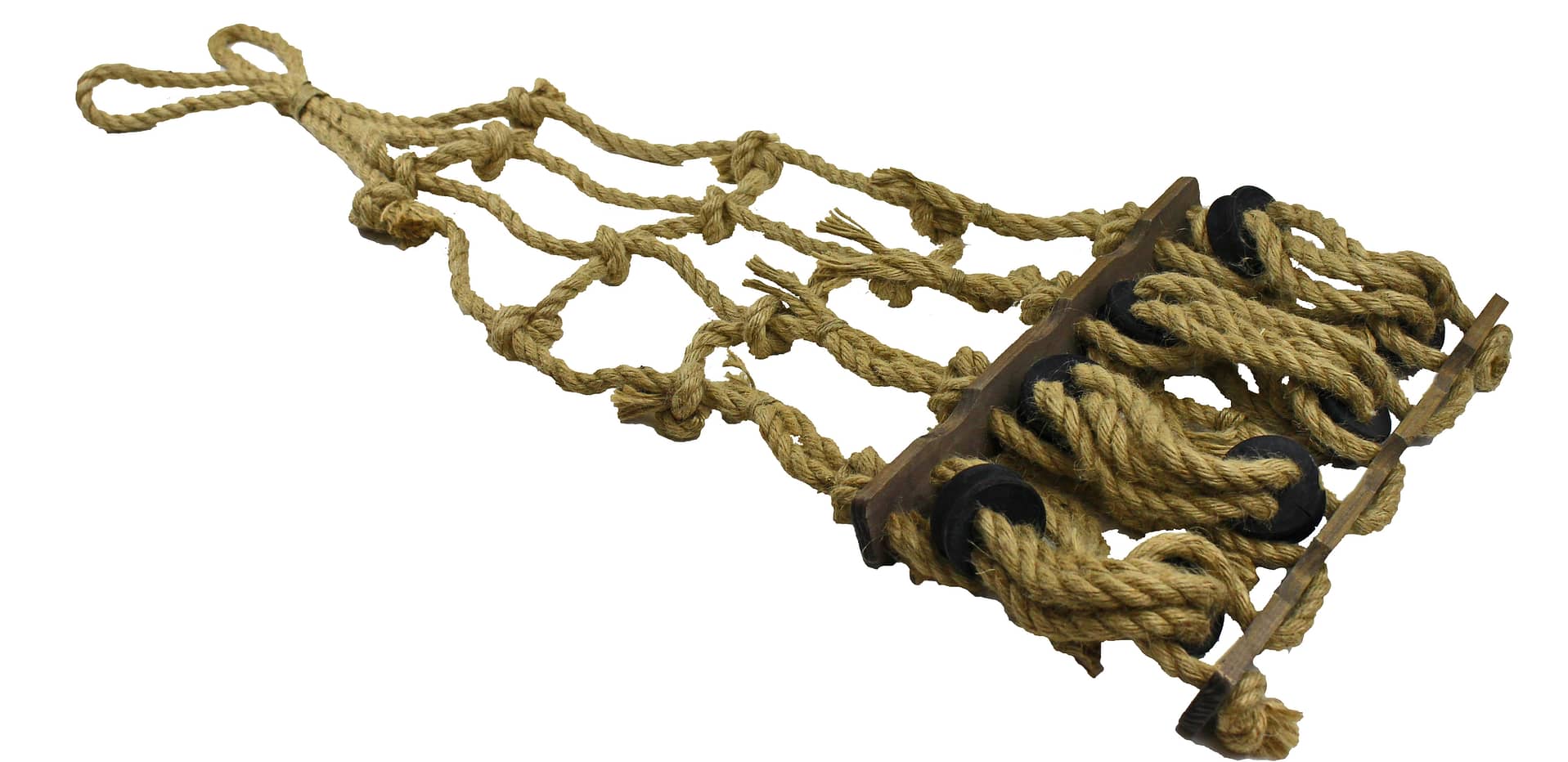 45"H Decorative Crows Nest Nautical Rope Ladder