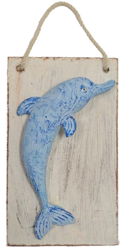 Dolphin Plaster 6”H Wall Plaque