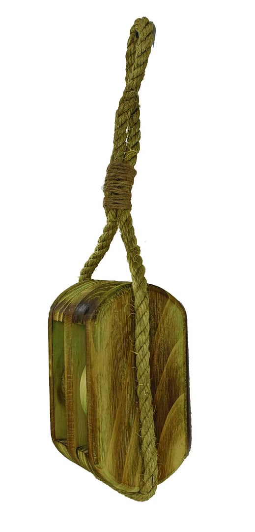 12.5"H Wooden Pulley Decor