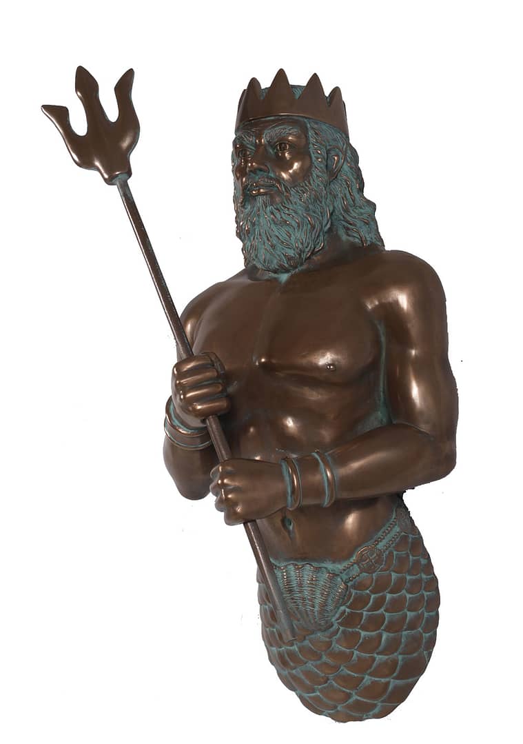 Bronze Nautical Tropical Neptune Zeus Mythology