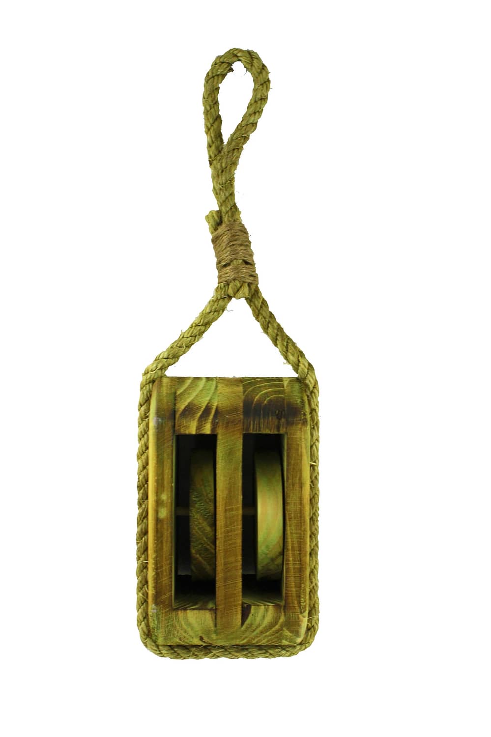 12.5"H Wooden Pulley Decor